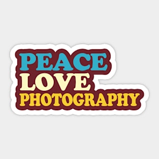 Peace love Photography Sticker